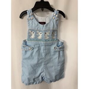 Lil Cactus Boys 6-12 Months‎ Bunny Outfit Romper Smocked Shorts   G19